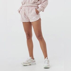 Nike Velour Soft Women's Light Pink Shorts High Waisted Small S